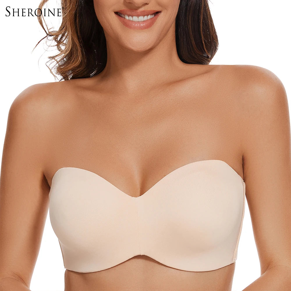 Sheroine™ Strapless Bra – Seamless Lift & High Support