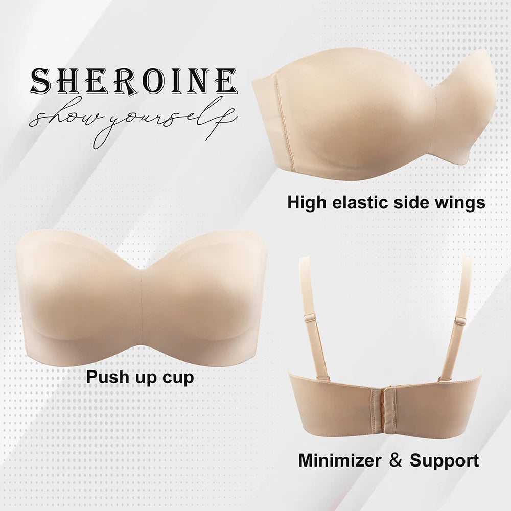 Sheroine™ Strapless Bra – Seamless Lift & High Support