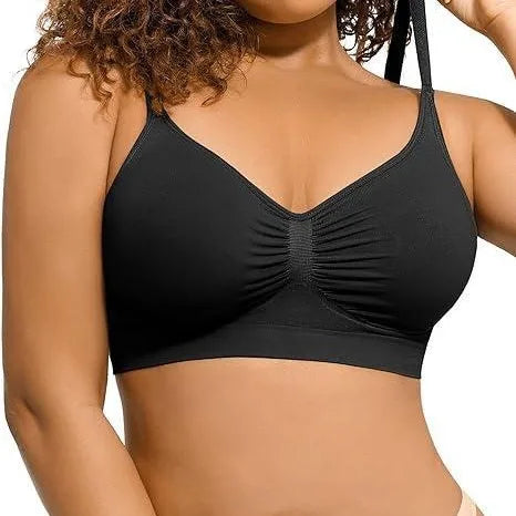 Seamless Wireless Push-Up Bra – Full Coverage & Adjustable