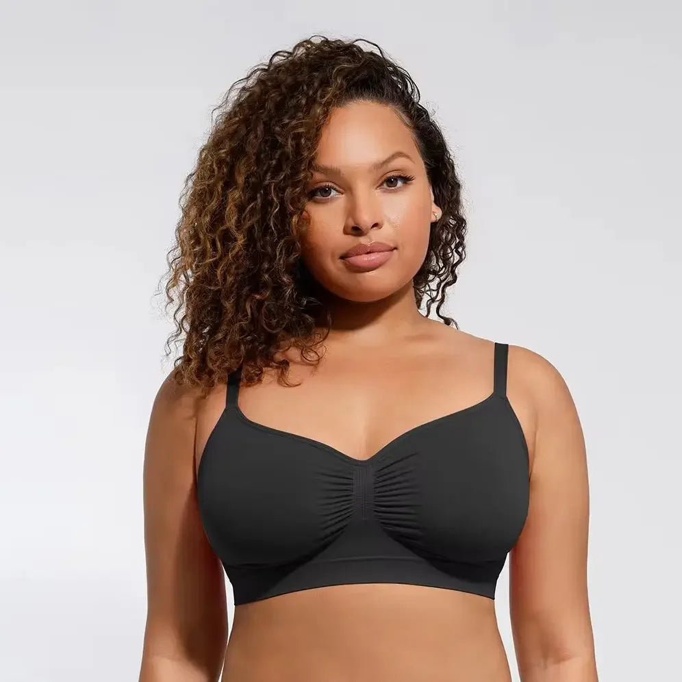 Seamless Wireless Push-Up Bra – Full Coverage & Adjustable