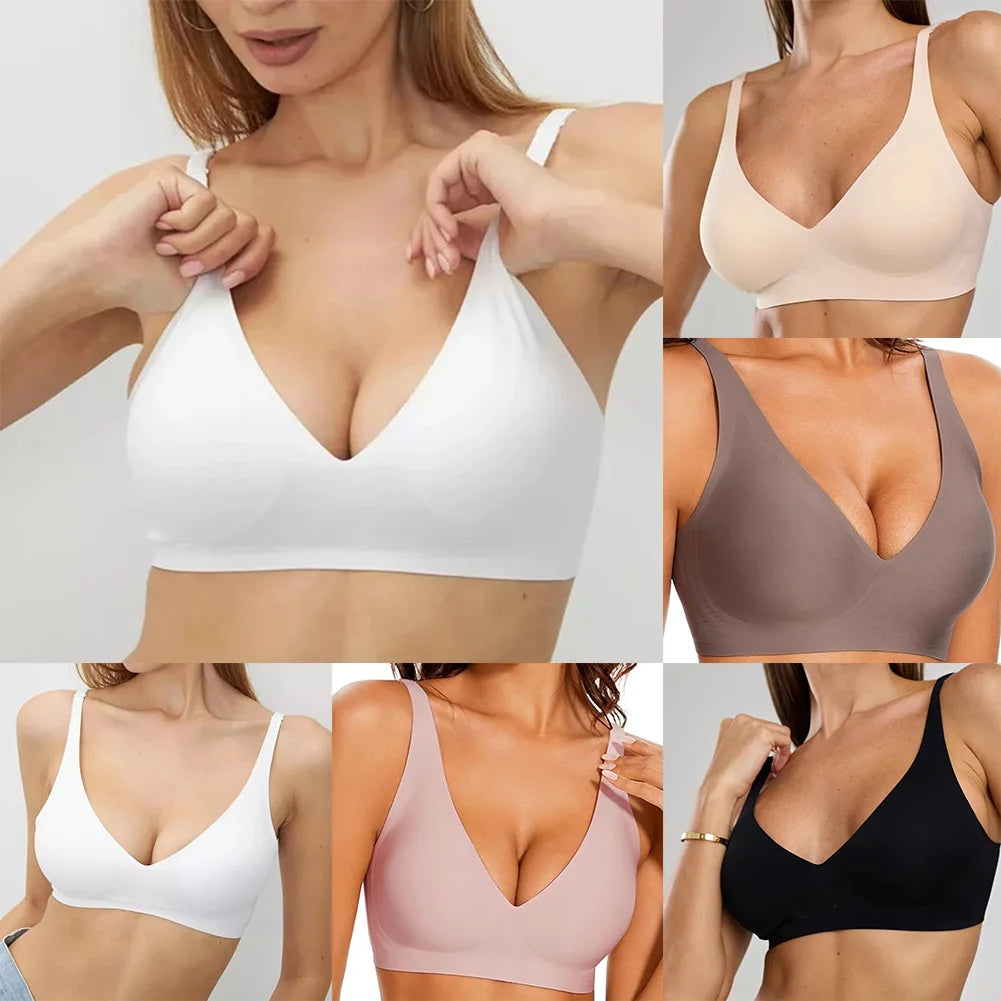 Seamless V-Neck Bra – Perfect for Small Bust, Comfortable All Day