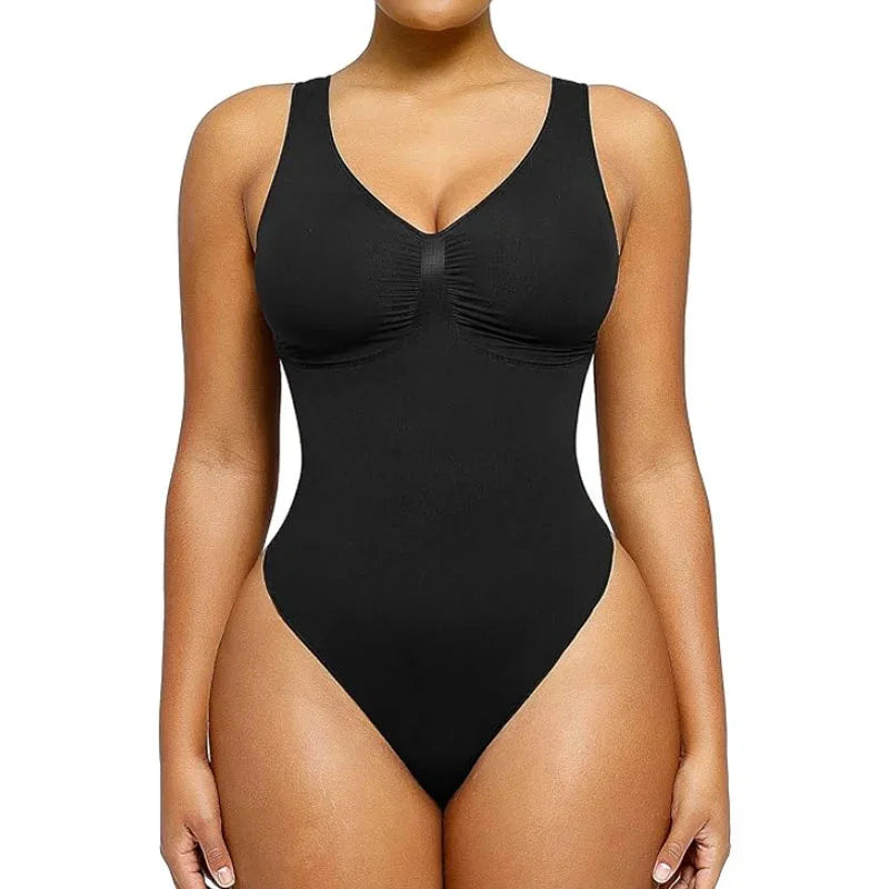 Tummy Control Tank Bodysuit with Wide Straps